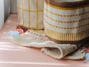 A cloth storage basket.